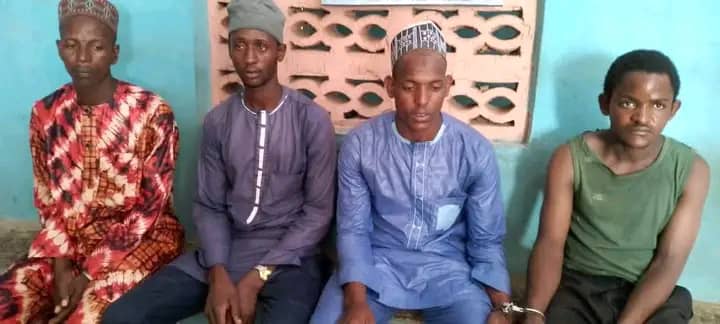 BREAKING: Local Hunters Capture Suspected Kidnappers In Kwara (Photos)