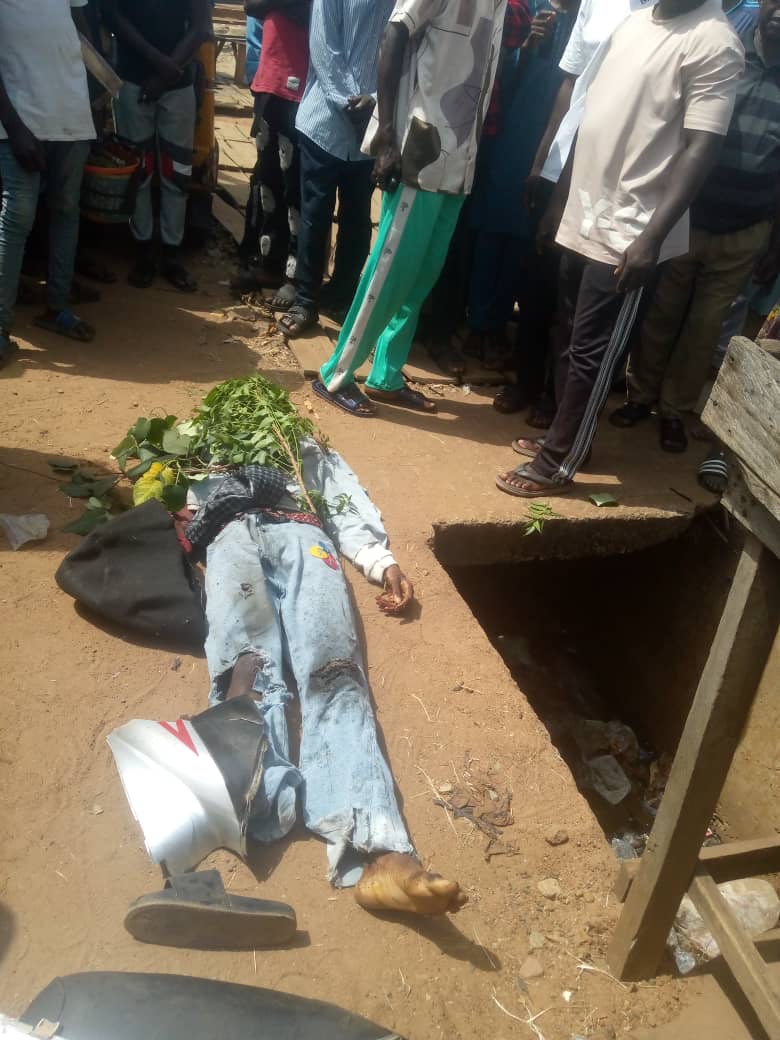 PHOTOS: Lone Okada Rider Crushed to Death in Ilorin
