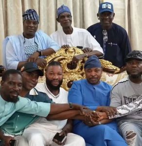 K1 De Ultimate with MC Oluomo and Tafa Sego during reconciliation meeting